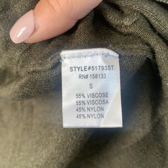 Pink Clover Green Open Front Cardigan – Two Pocket Lightweight Sweater, Size Sm - Picture 6 of 6